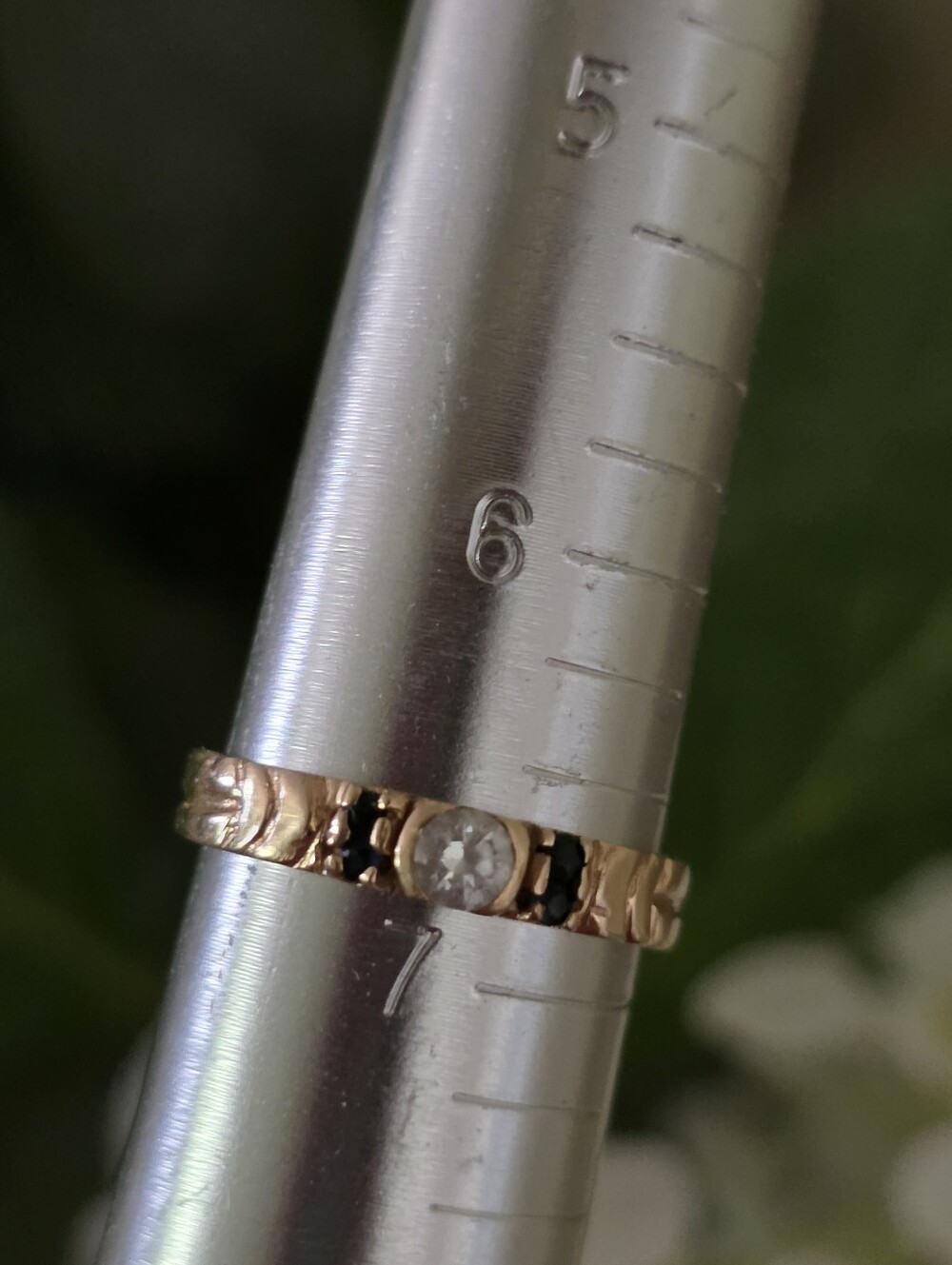 14kt Diamond and Sapphire Band